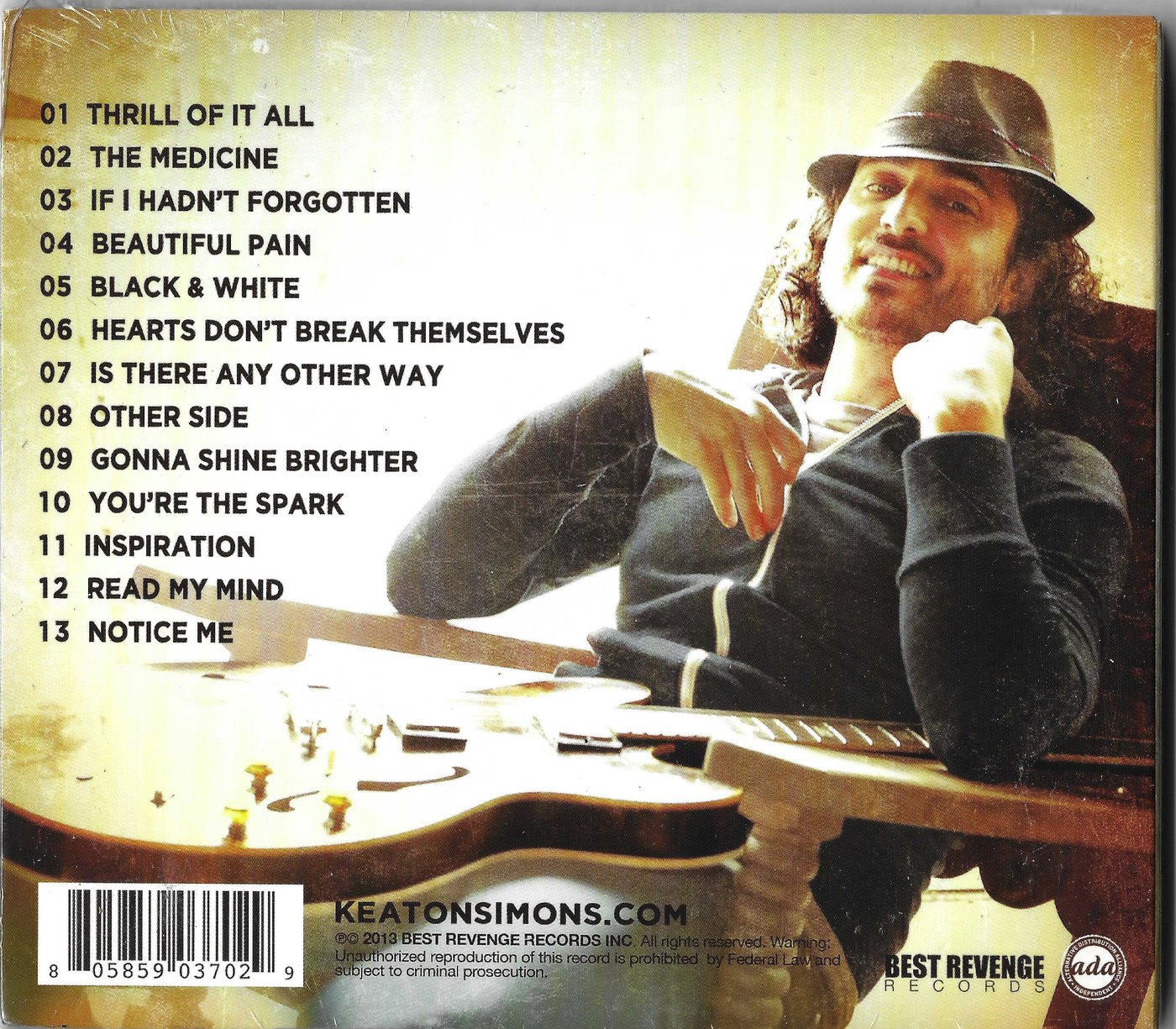The back of the sleeve with the track listing